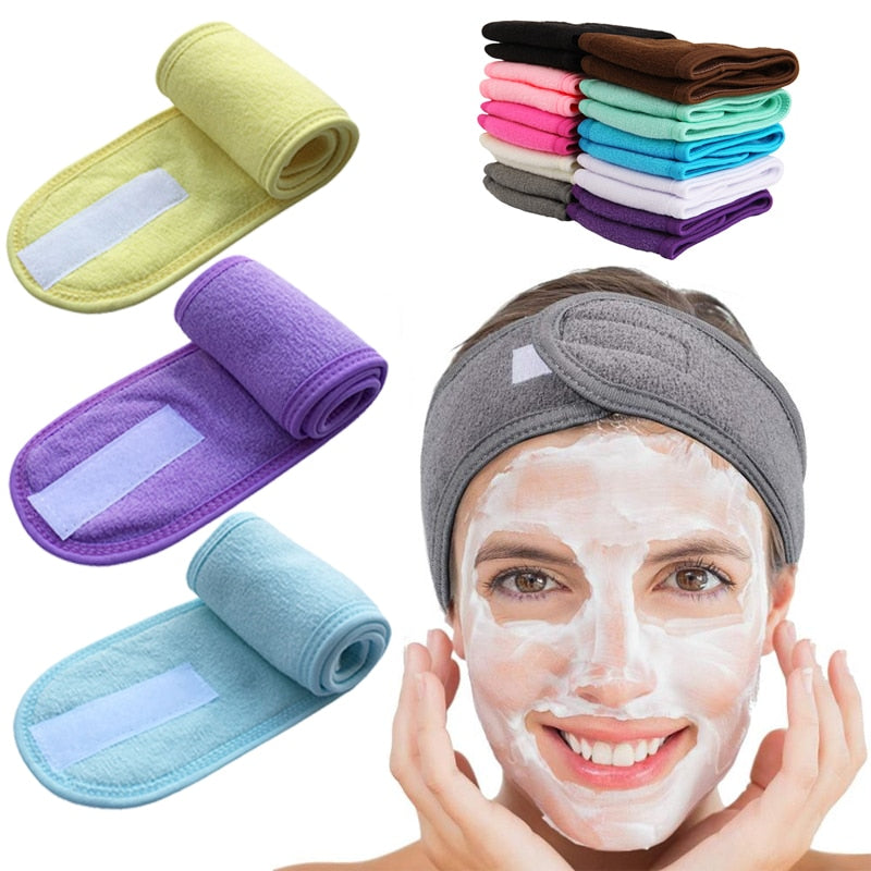 Accesorio diadema ancha ajustable para Yoga, Spa, ducha, maquillaje, cosmética facial, accesorios de maquillaje