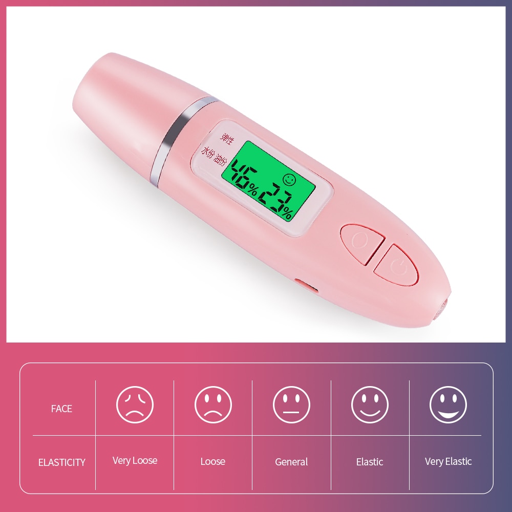 Medidor de temperatura Facial Digital para la piel, dispositivo de medición de aceite y agua para la salud Facial, Monitor de memoria inteligente, Detector de Sensor de piel